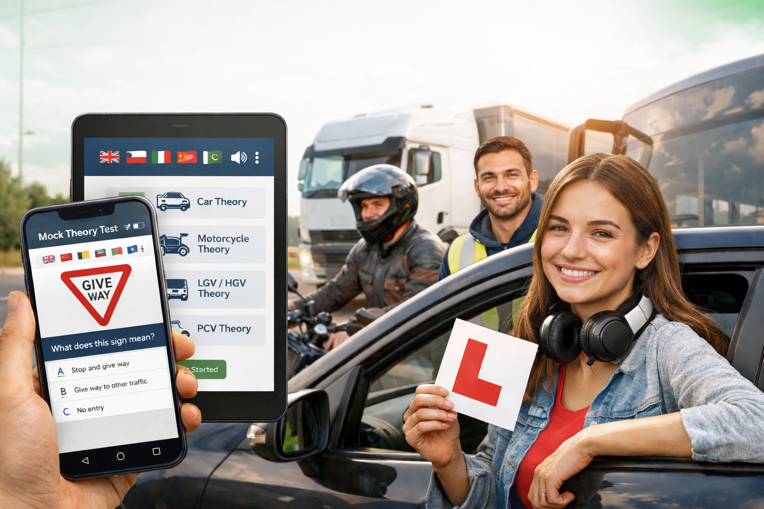 Road signs illustration